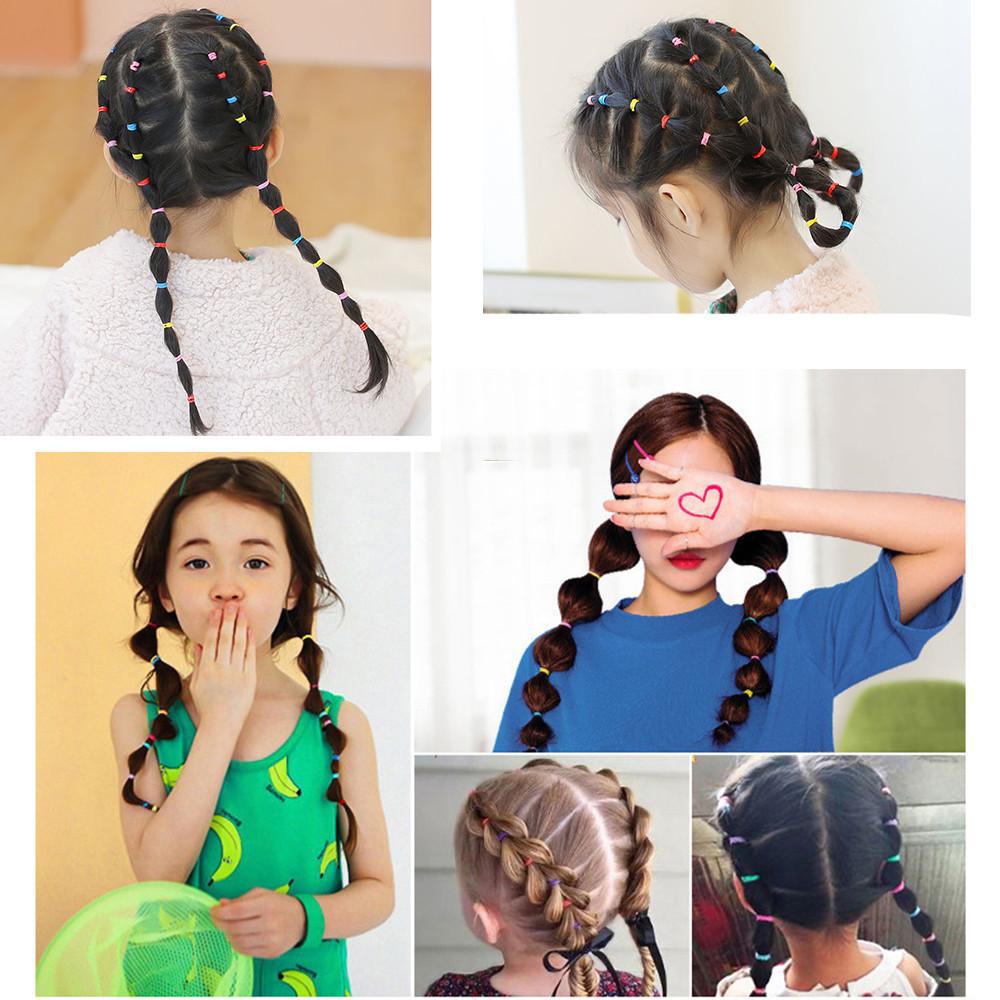 IF ME 780pcs/set Cute Hair Tie Hair Clip Set for Kids Colorful Star Flower Hairpin Rubber Children Hair Accessories