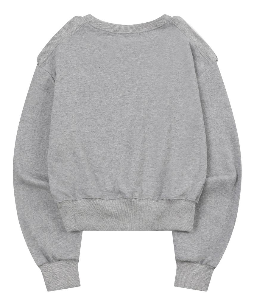 MUCENT Henning Off-Shoulder Crop Sweatshirt (2 Colors)