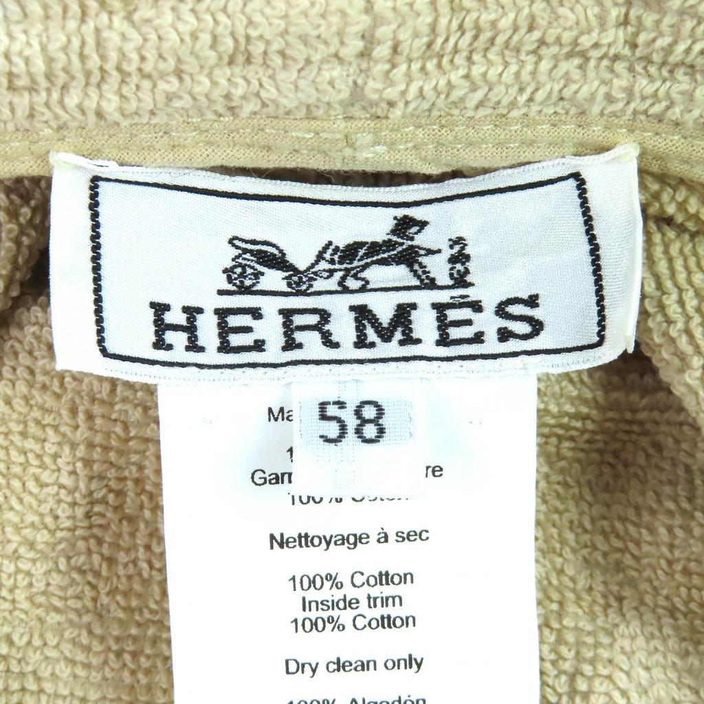 Great HERMES hat Gene Cotton terry baguette hat beige cotton Women 58 Used