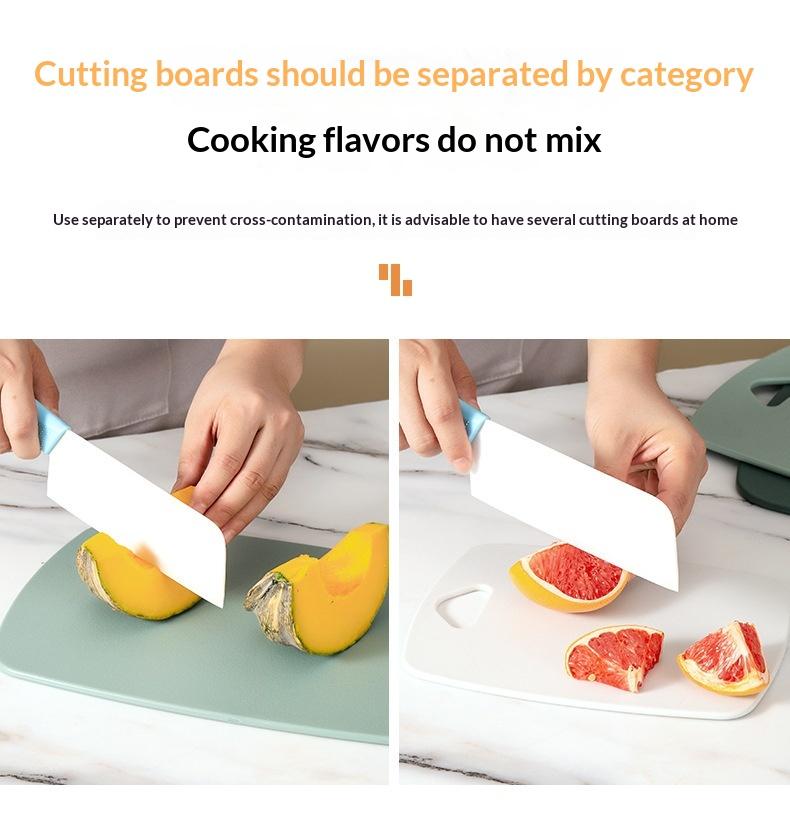 1/3Pcs Plastic Cutting Board Multifunctional Cutting Board For Vegetables Fruits Baby Food Household Non-Slip Cutting Board