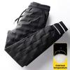 Down Padded Men's Pants Drawstring Warm Padded Sweatpants Loose Jogging Pants Thickened Warm Cotton Pants Thermal Down Trousers