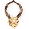 Statement Leopard Necklace Flower Pendant for Woman Girl Wedding Party Jewelry