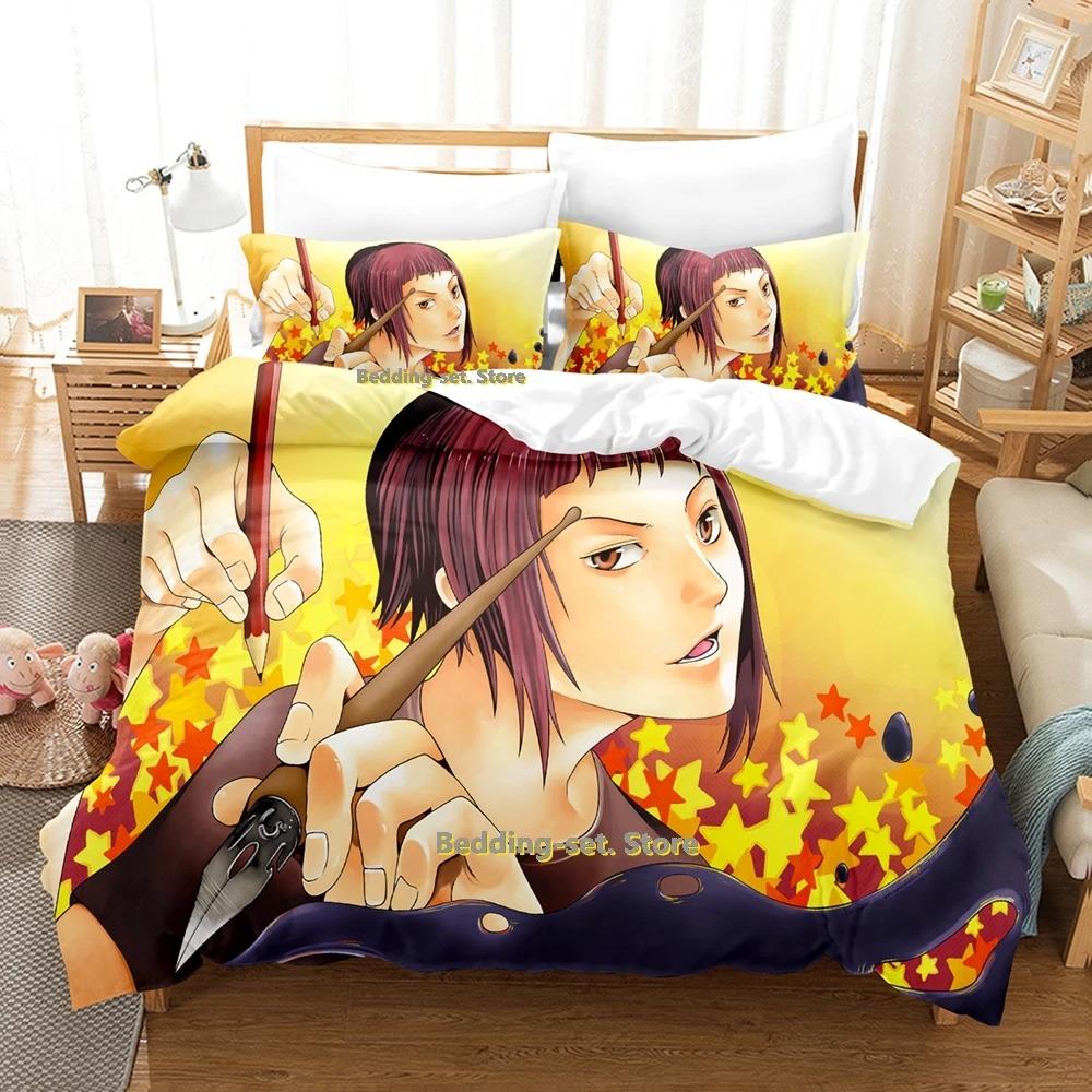 Bakuman Bedding Set Single Twin Full Queen King Size Bed Set Adult Kid Bedroom Duvetcover Sets 3D Print Anime Bed Sheet Set