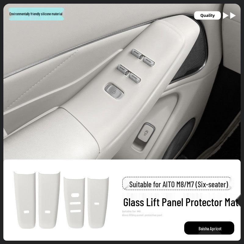 Silicone Keypad Frame Protectors for AITO M7/M8 Car Window Lift Panel (26 Models)