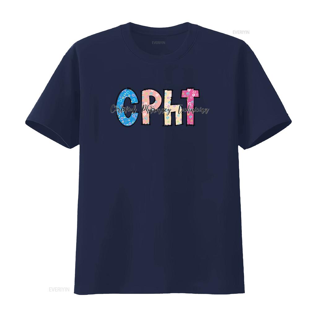 Certified Pharmacy Technician T Shirt CPhT Cute Tech Funny Pharmacist vintage Washed homme graphic Top For Everyday Wear Casual