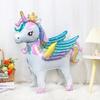 3D Stehender Einhorn Folienballon Junge Mädchen Geburtstagsparty Dekoration Regenbogen Einhorn Party Dekoration Zubehör Kinderspielzeug Geschenke