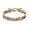 Luxury Iced Out Chain Bracelet Gold Color Shiny Rhinestone Bangle  Jewelry Gifts