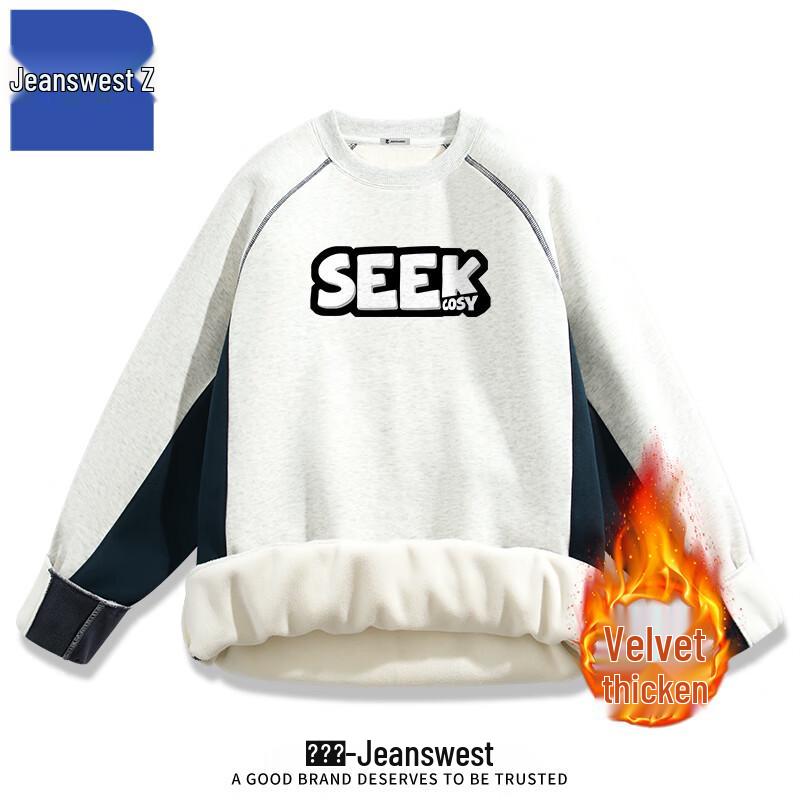 

Jeanswest Men s American Style Patchwork Pullover Sweatshirt T1020 4XL