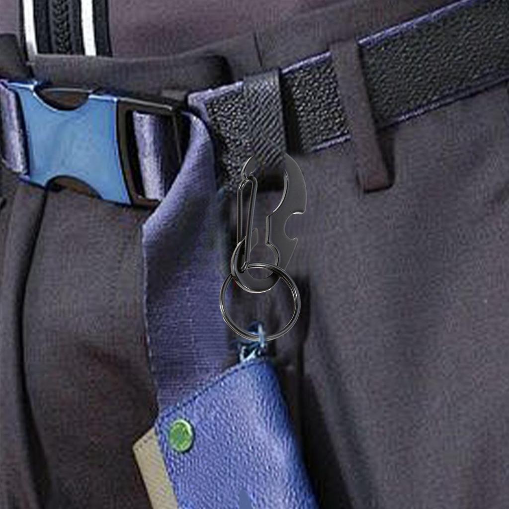 Ölflasköppnare Nyckelring Flasköppnare Ölöppnare Verktyg Säker Multifunktionell Nyckelringar & Nyckelringar för Män för Camping Vandring