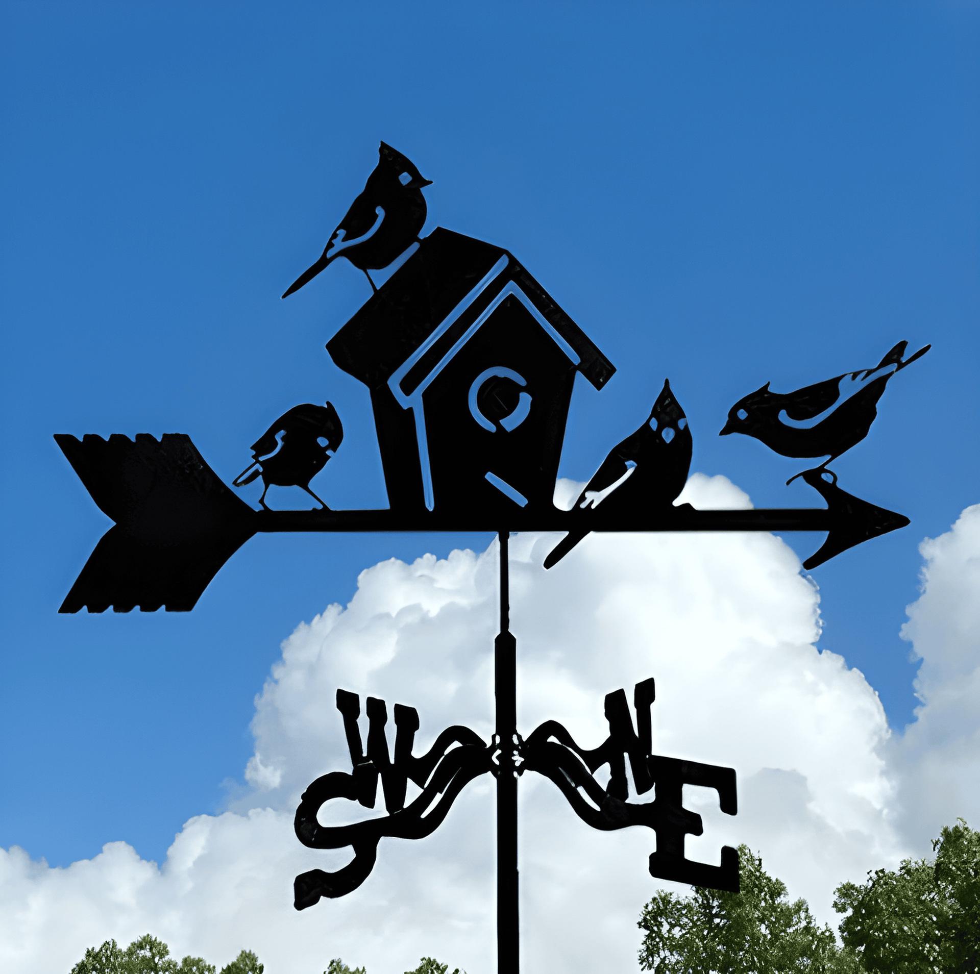 

Декоративний чавунний флюгер - зовнішня металева прикраса даху