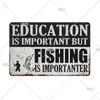 Funny Fishing Metal Tin Sign Retro Vintage Plaque Metal Poster Go Fishing Lover Gift Plate For Men Cave Fishing Home Wall Decor