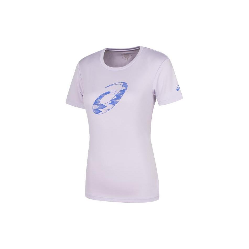 (WMNS) ASICS Spiral Graphic Short Sleeve T-Shirt Asia Sizing Faded Ash Rock Women s 2032D020-500 XL