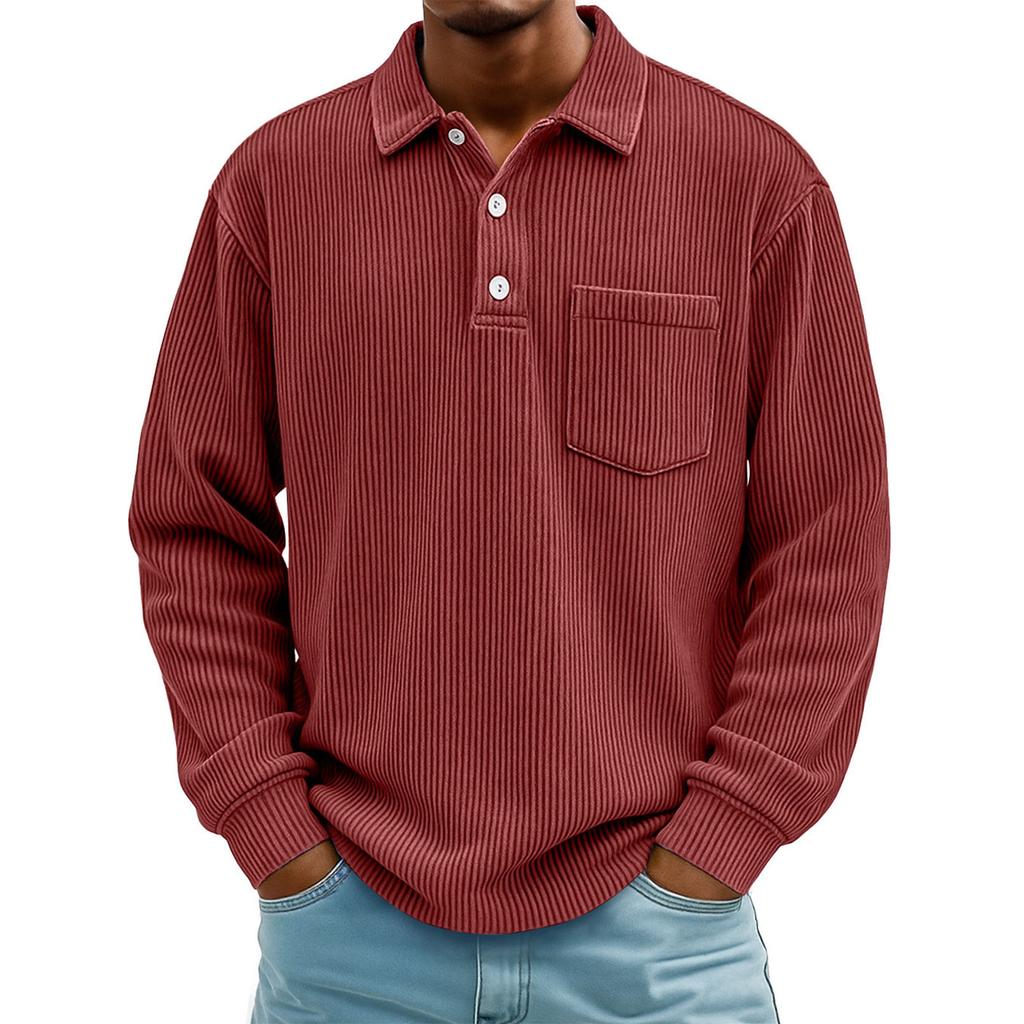 Men's  Loose  Lightly  Ripe  Leisure  Stripes  Retro  Long  Sleeves  Upper  Garment