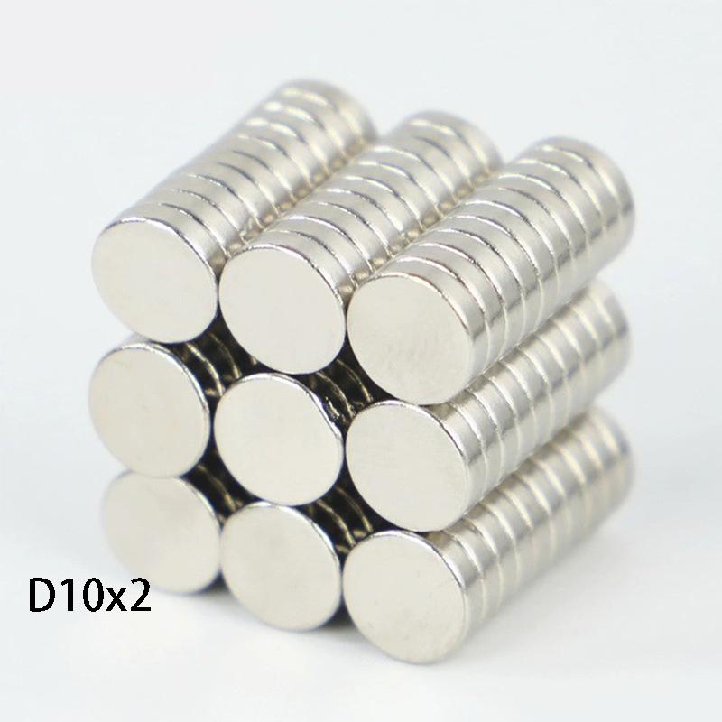 10pcs 10 x 2mm & 5 x 2mm Thin Round Magnets - Disc Magnets, Magnets for Crafts, DIY, Whiteboard, Office