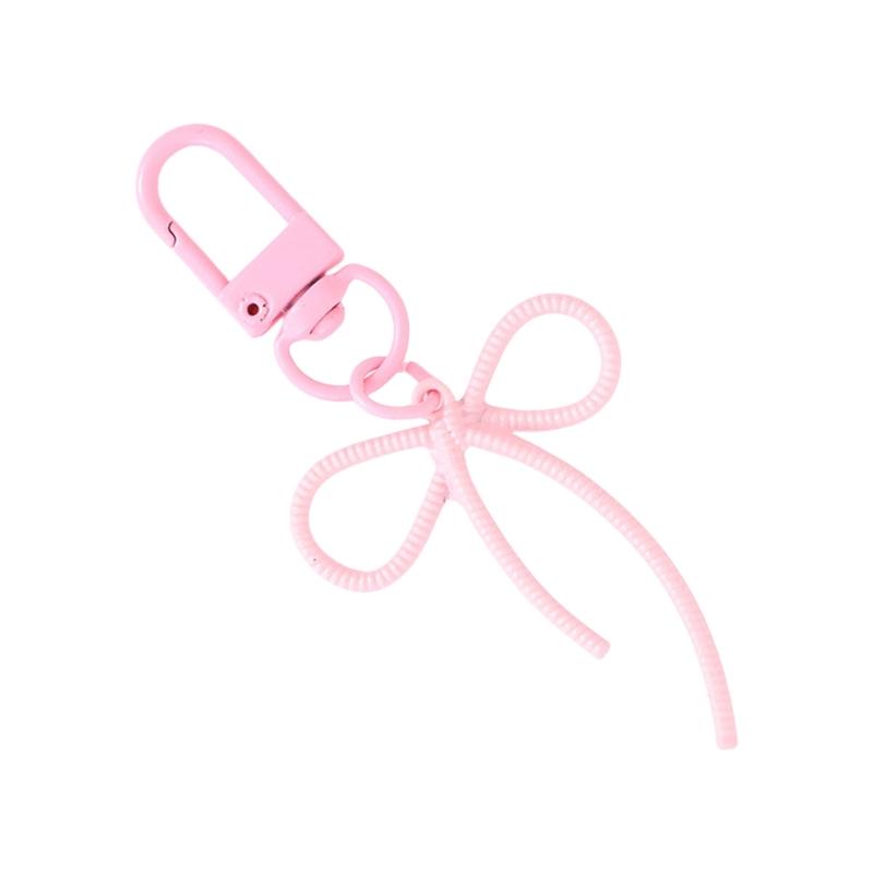 Fashion Bowknot Keyholders Lovely Bows Keychain Metal Keyrings Creative Bag Charm Handbag Charm for Women Girls