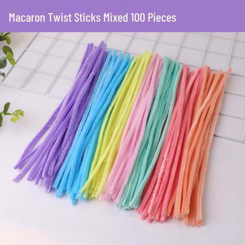 Kindergarten DIY Art Materials: Pipe Cleaners, Yarn, Dollhouse, and Teaching Aids