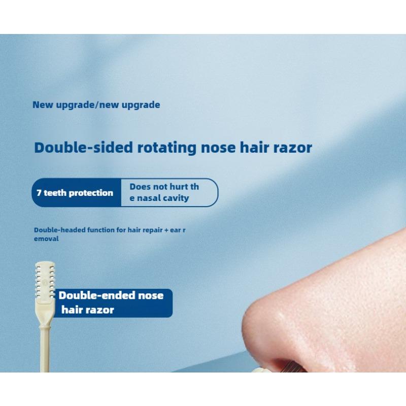 Nose hair shaver Manual cleaning Razor shaving special set Men's and women's anti-scratch nostril trimming artifact Double head