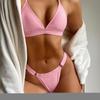Women's Solid Color Split Bikini Swimsuit - European and American Style