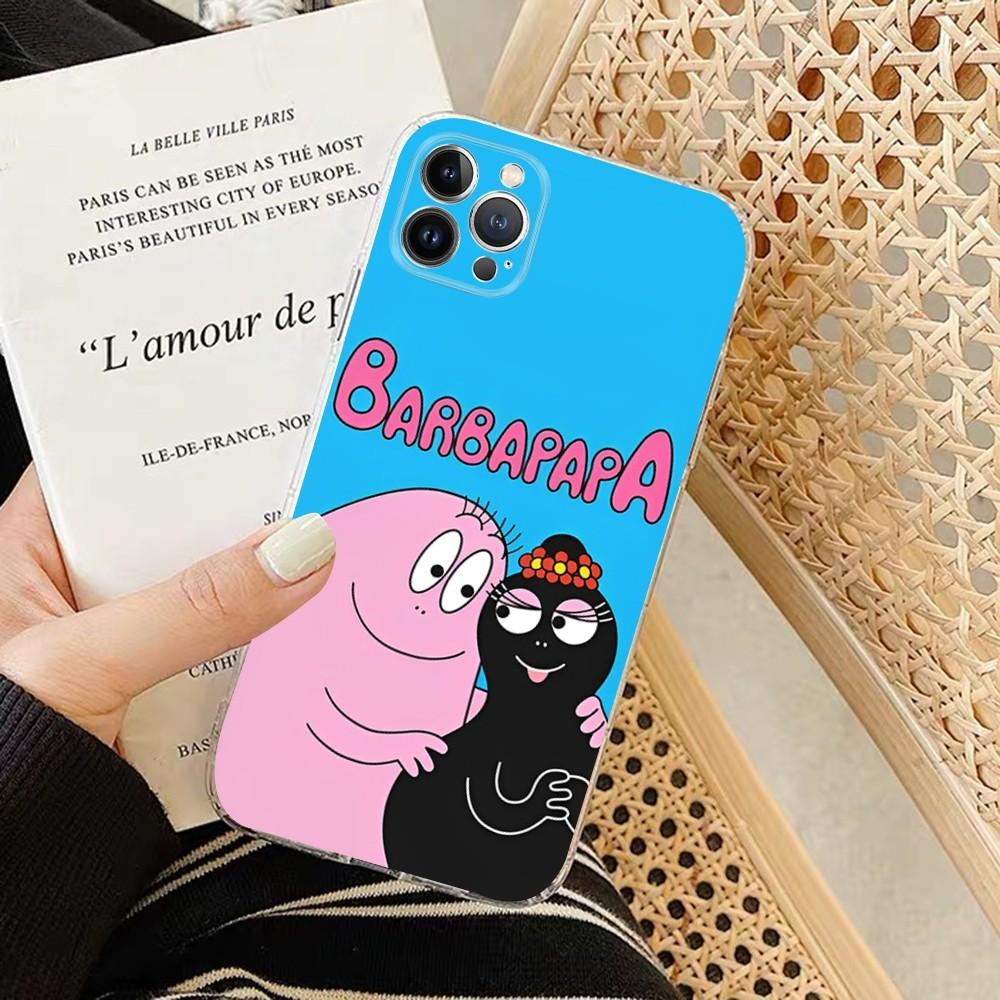 Cartoon Barbapapa Phone Case For iPhone 14 13 12 Mini 11 Pro XS Max X XR SE 6 7 8 Plus Soft Silicone Cover