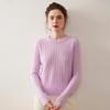 Women's Heavy-Duty Cable Knit Round Neck Cashmere Sweater - Autumn/Winter Warm, Loose Fit Pullover Knitwear