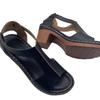 Zomer Nieuwe Grote Maten Peep Toe Sleehak Open Teen Gespband Romeinse Stijl Hoge Hak Sandalen