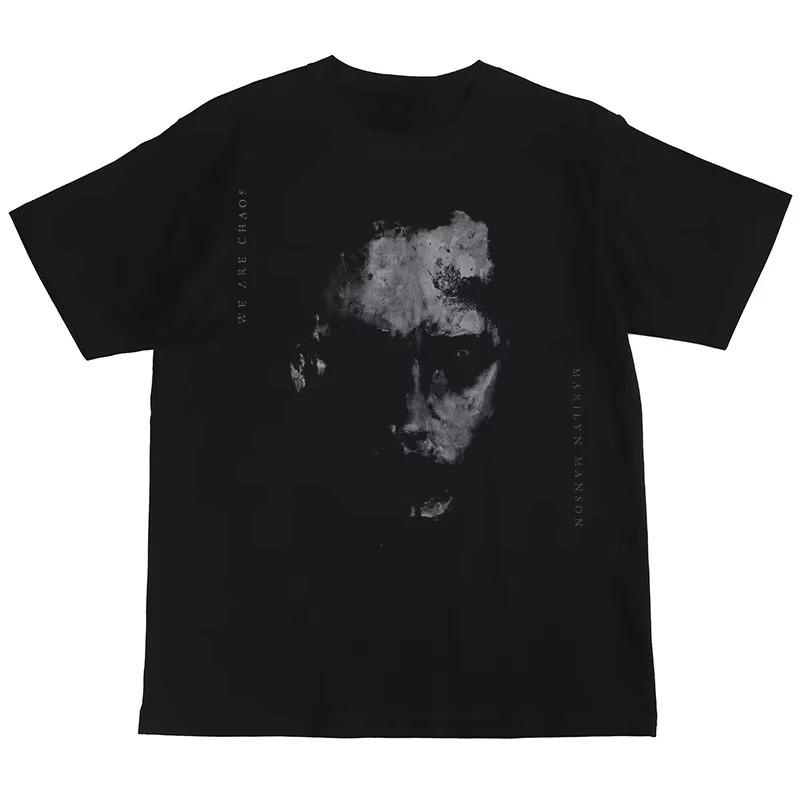 Gothic Rock Marilyn Manson Fan T-Shirts Vintage Death Hype T-Shirts Herren Damen Oversize Y2k 90er Reine Baumwolle Streetwear Kleidung Oberteile