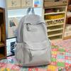 Women's Solid Color Large Capacity Backpack Student Schoolbag