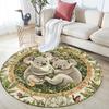 Koala On Grass Pattern Round rug,Carpet Rug for Living Room Bedroom  Playroom ,Non-slip Floor Mat,Holiday Gifts and Birthday Gifts.