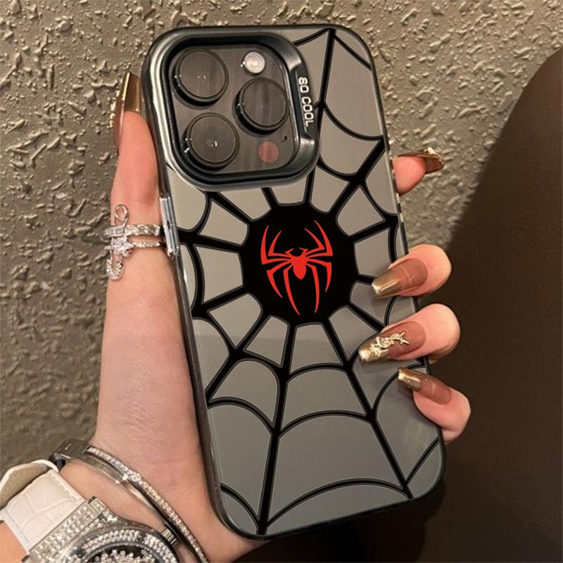 

Cartoon Black Spider Electroplate IMD Case For Samsung Galaxy S25 S24 S23 S22 Ultra Plus FE A06 A16 A23 A26 A34 A36 A56 Cover S21 FE