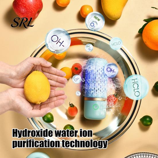 Electric Produce Purifier Portable Fruit Vegetable Cleaner, Cordless Food for Meat Cleaner And Seafood, IPX7 Waterproof Washing Device Home