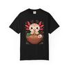 Axolotl Ramen Bowl T-Shirt | Cute Noodle Character Tee