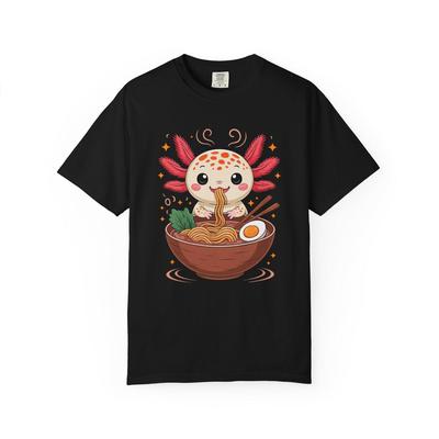 Axolotl Ramen Bowl T-Shirt | Cute Noodle Character Tee
