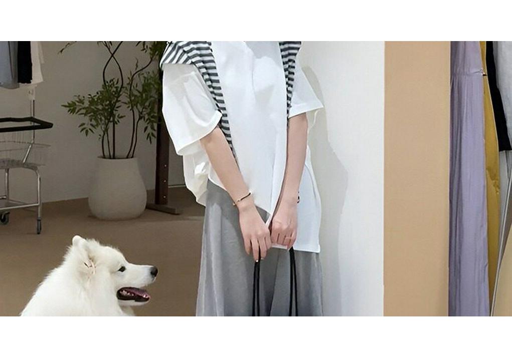 Stylish 2026 Summer Maternity Dress & T-Shirt Set - Slimming French Sleeveless/Short-Sleeved, Conceals Pregnancy