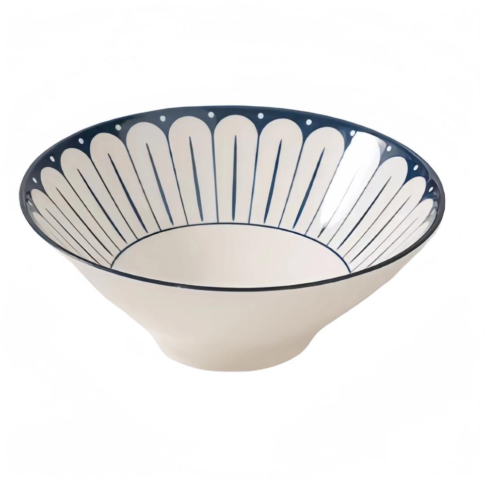 

Японская миска-ведро, бытовая, премиум-класса, миска для рамена, 8 дюймов, большая ребристая суповая миска, керамическая миска для лапши, специальная большая миска 8 inch