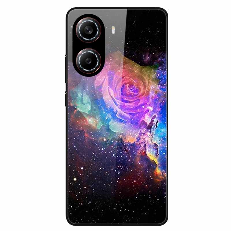For Poco X7 Pro 5G Case Flower Hard Back Cover Tempered Glass Cases for Xiaomi Poco X 7 Pro X7Pro Hard Shells PocoX7Pro 2025 New