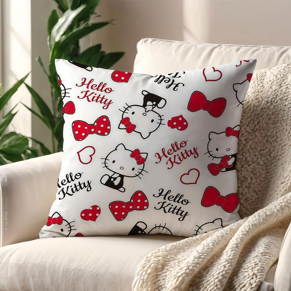 Kawaii HHello KKittyY Pink cushion cover For Pillow Printing Sofa Decoration HomeCar Room Coffee Shop Office NordicSimplicity