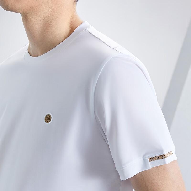Qipai Men's Lyocell Antibacterial Round-Neck T-Shirt