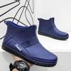 Men Rain Boots Non-slip Light Hiking Rain Shoes Slip On Waterproof Outdoor Leisure Rubber Fishing Shoes Water Shoes