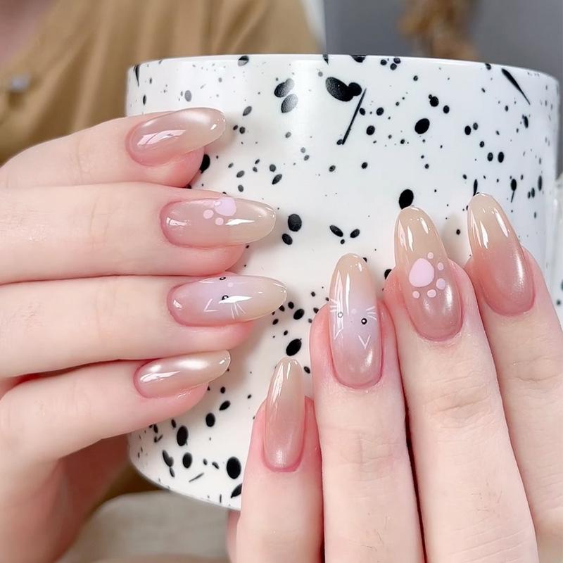 

Xiaohongshu Накладные ногти «кошачий глаз» ручной работы, милые мультяшные, для милой девушки Mixed Sizes (M/S/XS), Strips 30 Pieces/Board