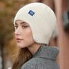 New Women Candy Colors Earflap Winter Hat Fashion Faux Fur Knitted Hat Kpop Style Soft Beanie Hats Female Streetwear Cap