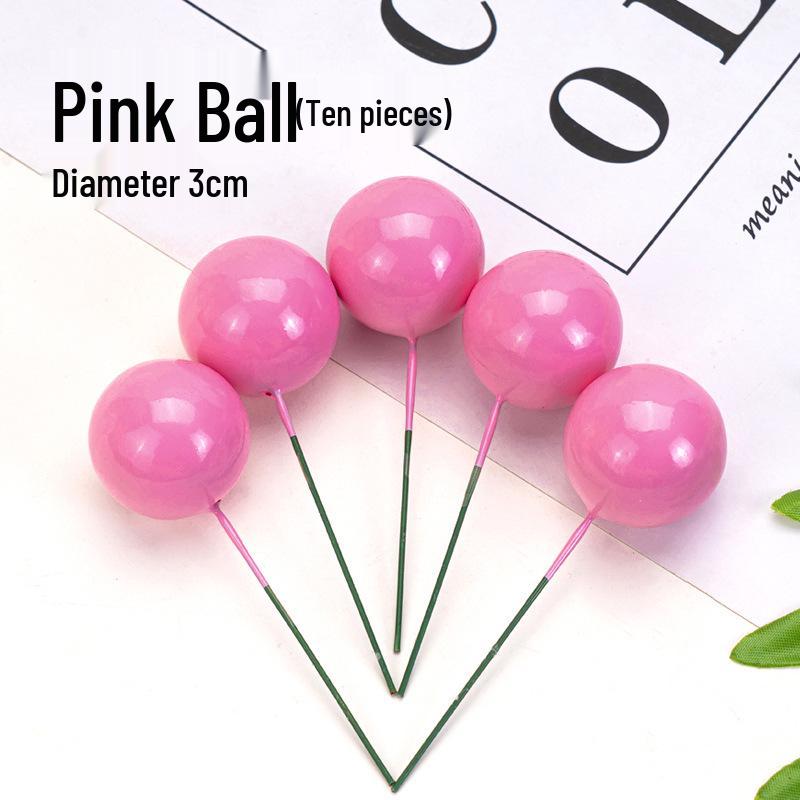 100pcs Cake Toppers: Gold, Silver, and Colorful Balls for Birthday Party Decorations