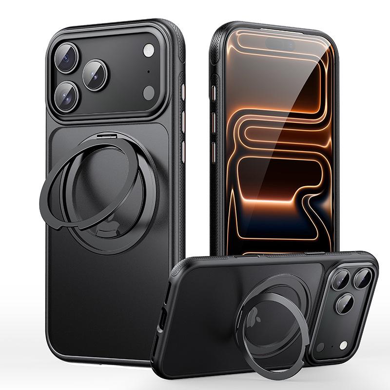 iPhone 17 Pro Max Magnetic Frosted Case with MagSafe and Rotating Stand