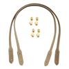 2pcs New PU Leather Bag Handle Belts DIY Replacement Shoulder Bag Strap with 4 Sets of Rivets Detachable Bag Accessories Women