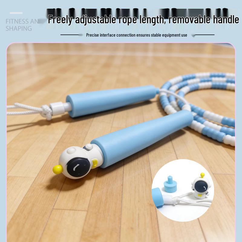 Cartoon Bamboo Joint No-Knot Jump Rope for Kids: Ideal for Schools and Kindergartens