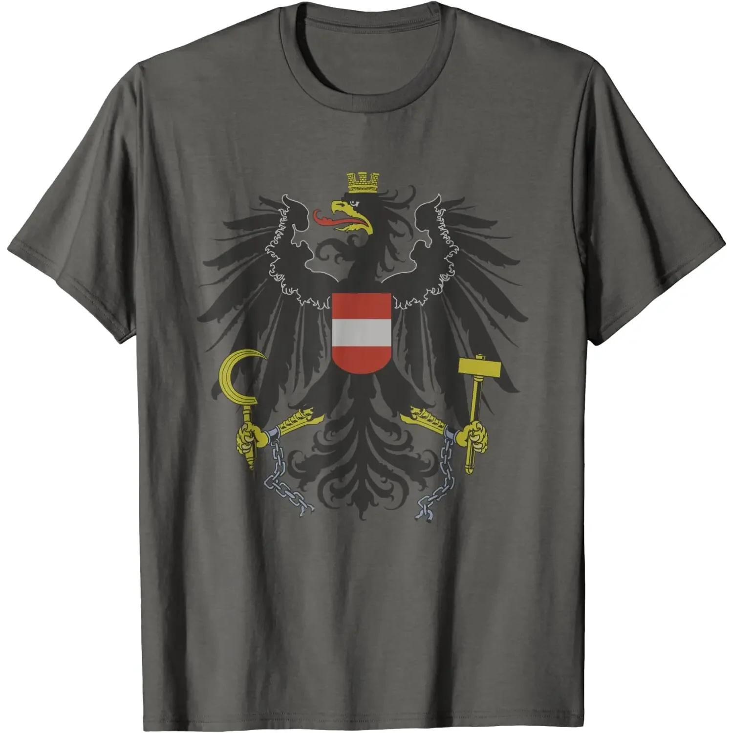 

Austrian Flag Austria Coat of Arms Vienna Eagle T-Shirt 100% Cotton O-Neck Summer Short Sleeve Casual Mens T-shirt Size S-3XL S чёрный