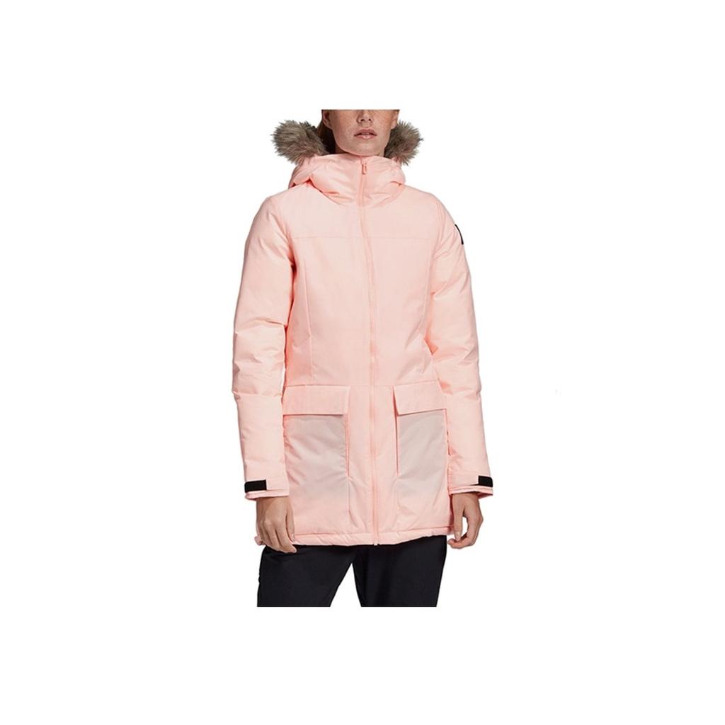 Adidas Windproof Warm Fleece Lined Casual Sports Jacket Women Jacket Pink GE7791