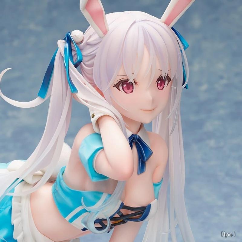 24 CM Anime 1/4 Scale Native BINDing Chris Aqua Blue Bunny Girl PVC Action Figure Statue Adults Collection Model Doll Decorative Gift