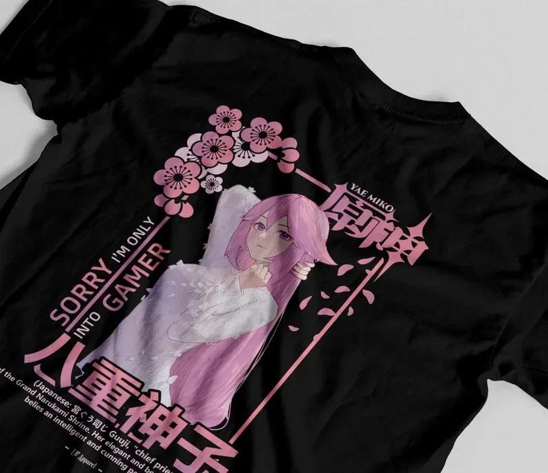 Yae Miko Genshin Impact Tshirt Waifu Tshirt Anime Tshirt Yae Miko Shirt S