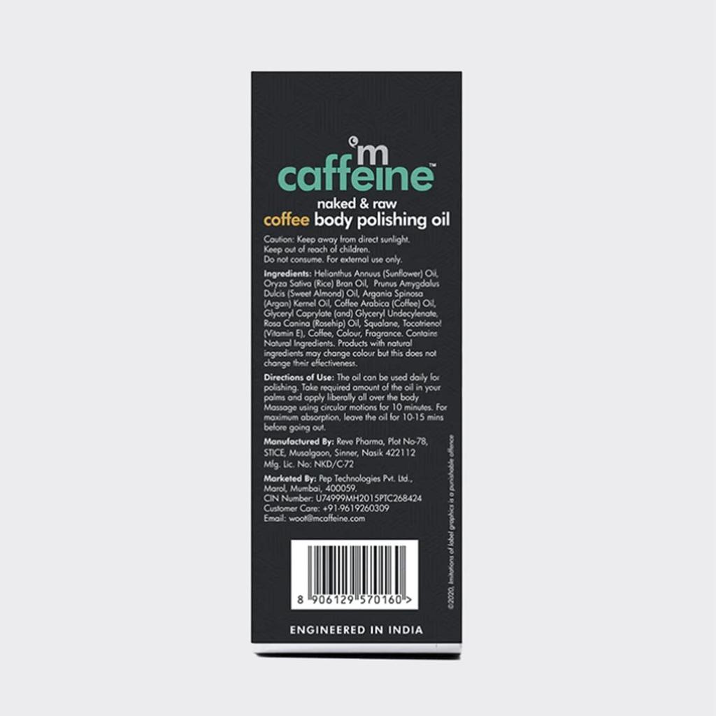 mCaffeine Coffee Body Oil for Dry Skin 100ml Pack of 1 | Moisturizing, Soft & Glowing Skin