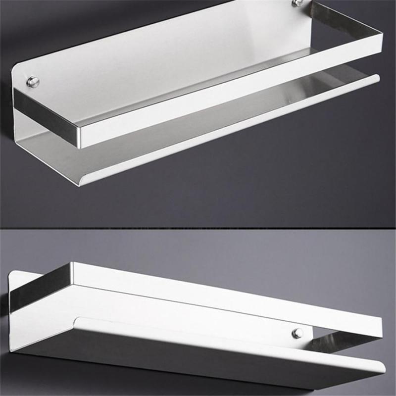 Koupelnová police Nerezová ocel Čtvercové rohové police Držák na ručníky Držák na šampon do sprchy Kuchyňský stojan na koření